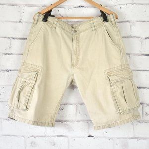 Levi’s White Tab Baggy Khaki Cargo Shorts 10.5" Inseam